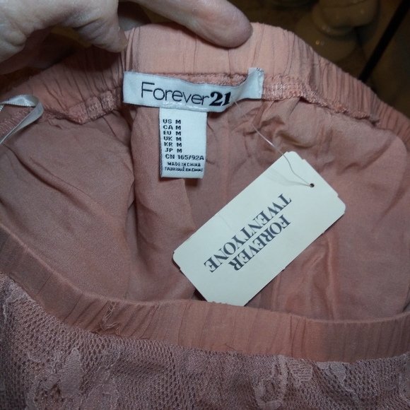 Forever 21 Boho Festival Style  Strapless Mauve Lace Mini Dress - Picture 8 of 10